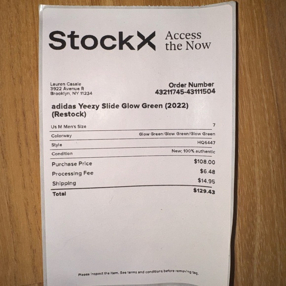 YEEZY Adidas Foam Slide Sandals in Neon Yellow Glow Green 2022 - Picture 4 of 6